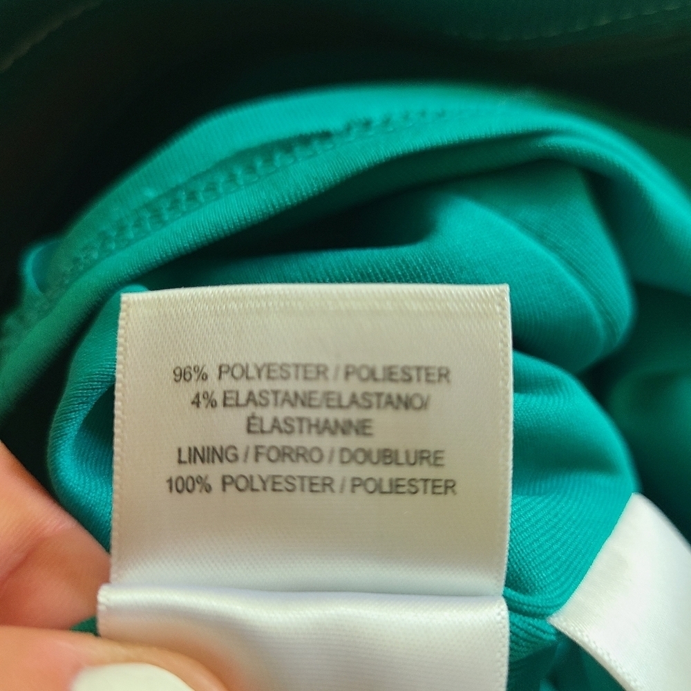 NWT NINE WEST teal midi sleeveless dress - Picture 7 of 7